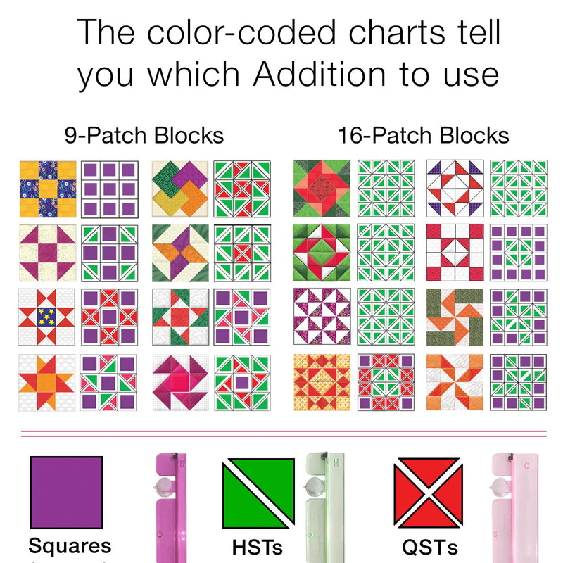 Super Easy FSQ Set for 12" Quilt Rulers by Guidelines4Quilting