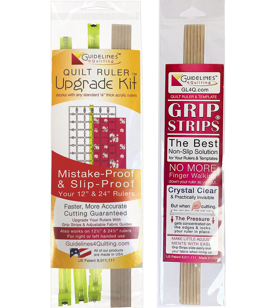 Quilt Ruler Upgrade Kit and Grip Strips by Guidelines4Quilting