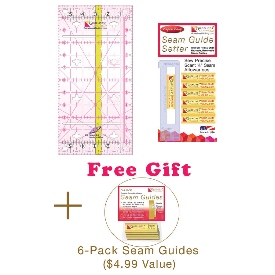 1-Guidelines-Ruler-Perfect4Pattern Set with Free Seam Guides