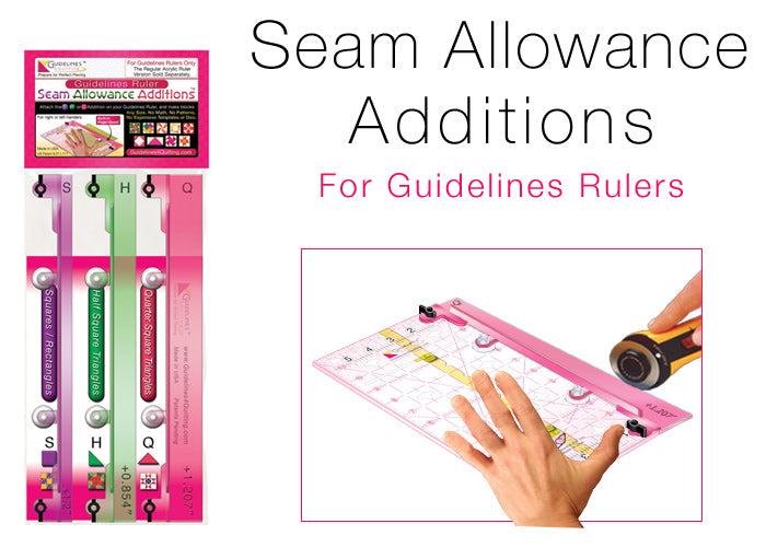 Finished-Size Quilting Set with 2 Guidelines Rulers: Make blocks any size. No Math!