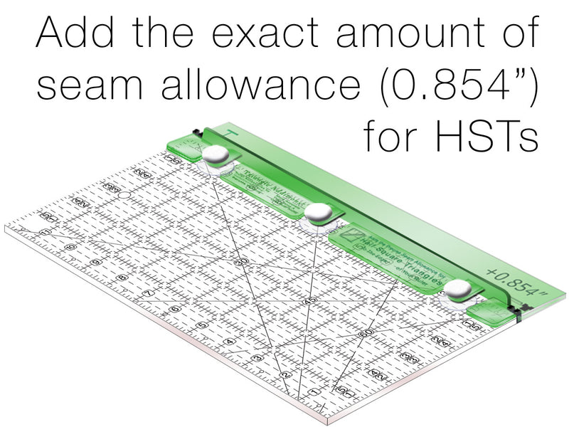 Seam Allowance Additions (AddOns) for Quilt Rulers of Any Brand by
