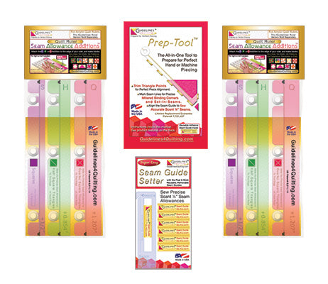 Finished Size Quilting Basic Set for 12" & 24" Acrylic Quilt Rulers of Any Brand