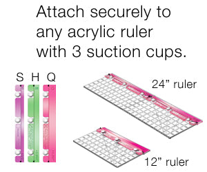 Basic FSQ Set for 24" & 12" Quilt Rulers by Guidelines4Quilting