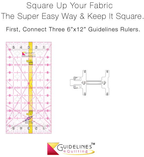 Finished-Size Quilting Set with 3 Guidelines Rulers: Make Quilt Blocks Any Size-No Math-No Dies.