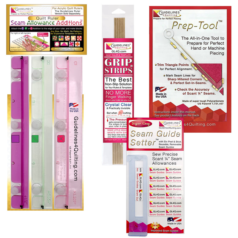 Finished Size Quilting Basic Set for Your 12" Quilt Rulers by Guidelines4Quilting