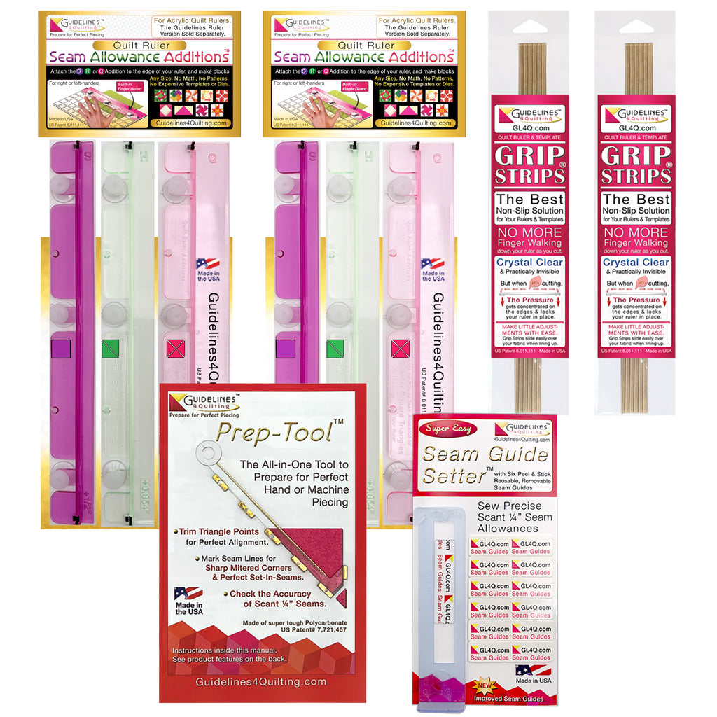 Finished Size Quilting Basic Set for Your 12" & 24" Quilt Rulers by Guidelines4Quilting