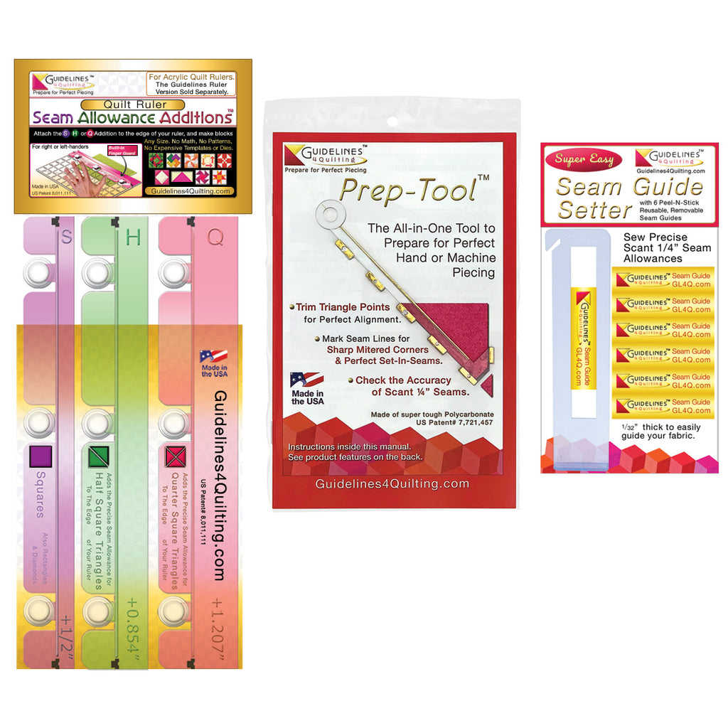 Quilt Block Ruler Set Finished-Size Quilting Tools for Regular Acrylic Rulers