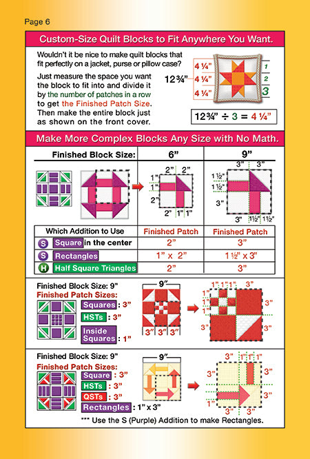 Finished-Size Quilting Booklet by Guidelines4Quilting