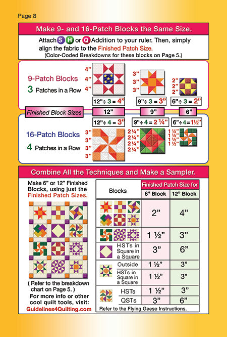 Finished-Size Quilting Booklet by Guidelines4Quilting