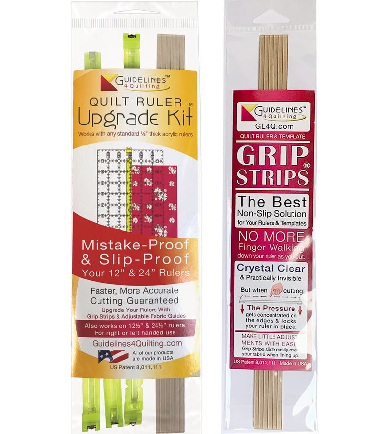 Quilt Ruler Upgrade Kit and Grip Strips by Guidelines4Quilting