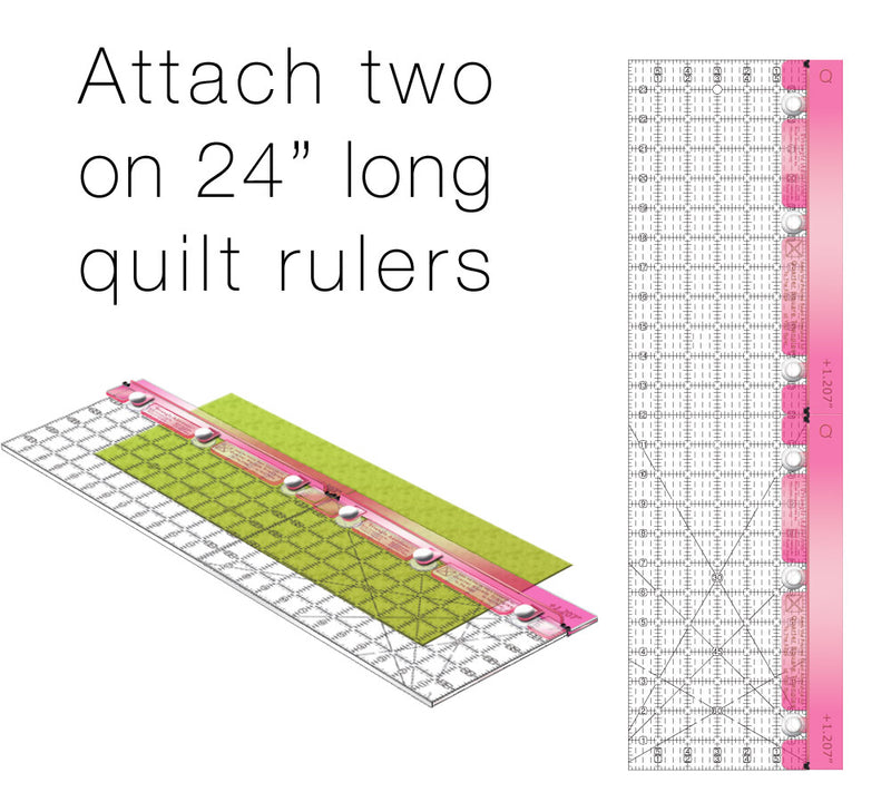 Finished Size Quilting Basic Set for 12" & 24" Acrylic Quilt Rulers of Any Brand