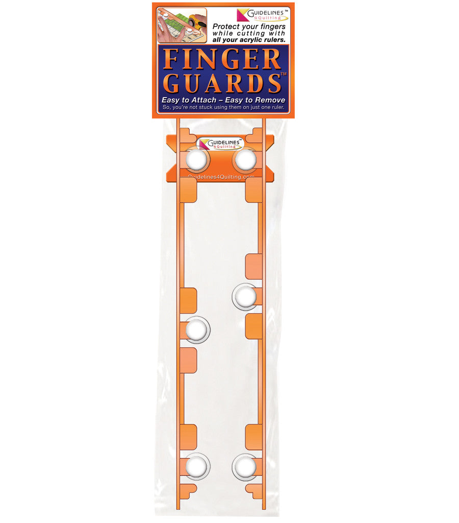 Finger Guards for Guidelines or Regular Quilt Rulers