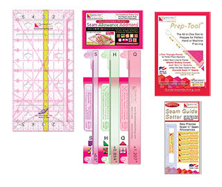 Finished-Size Quilting Sets with 1, 2 or 3 Guidelines Rulers