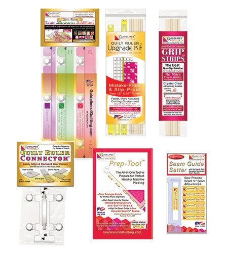 Finished Size Quilting Super Easy Set for 12" Acrylic Quilt Rulers of Any Brand