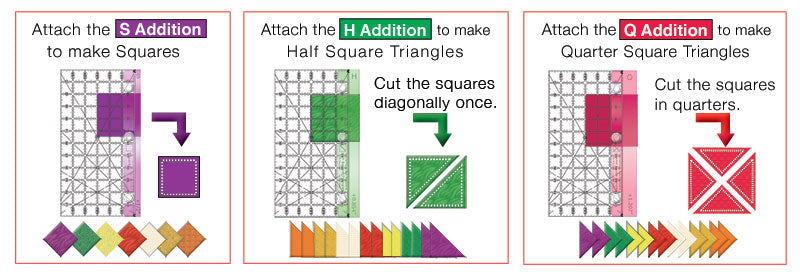 Finished Size Quilting Basic Set for 12" Acrylic Quilt Rulers of Any Brand