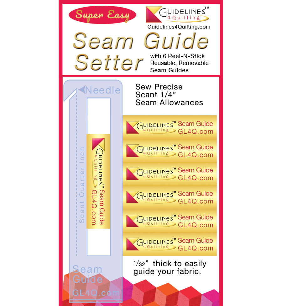 Finished-Size Quilting Sets with 1, 2 or 3 Guidelines Rulers